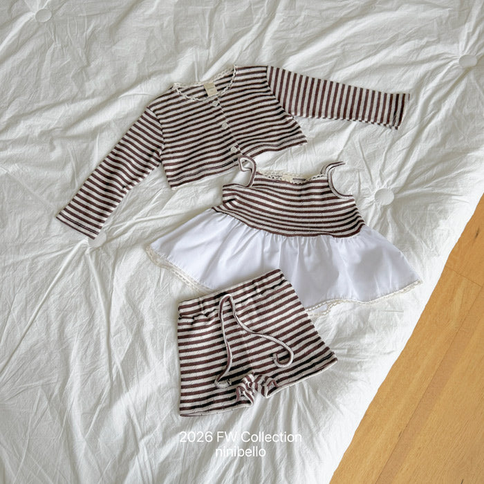 ［ninibello］Tammy stripe bustier