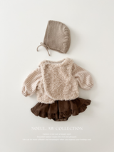 Peach check smock blouse (baby & kids)