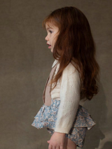 ［Popelin］Knitted romper suit with frilled collar / Mod.5.1 Off-white