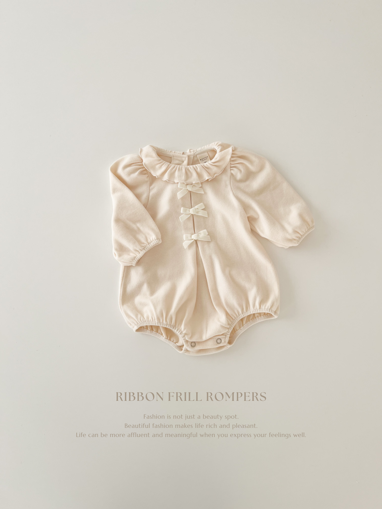 Ribbon frill rompers