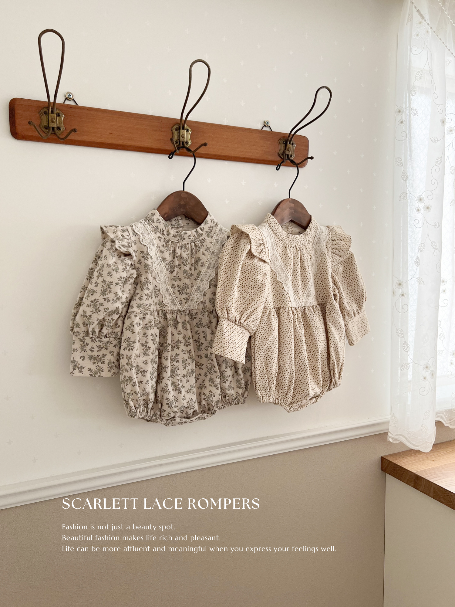 Scarlett lace rompers