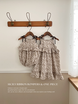 Sicily ribbon rompers