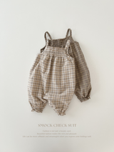 Smock check suit