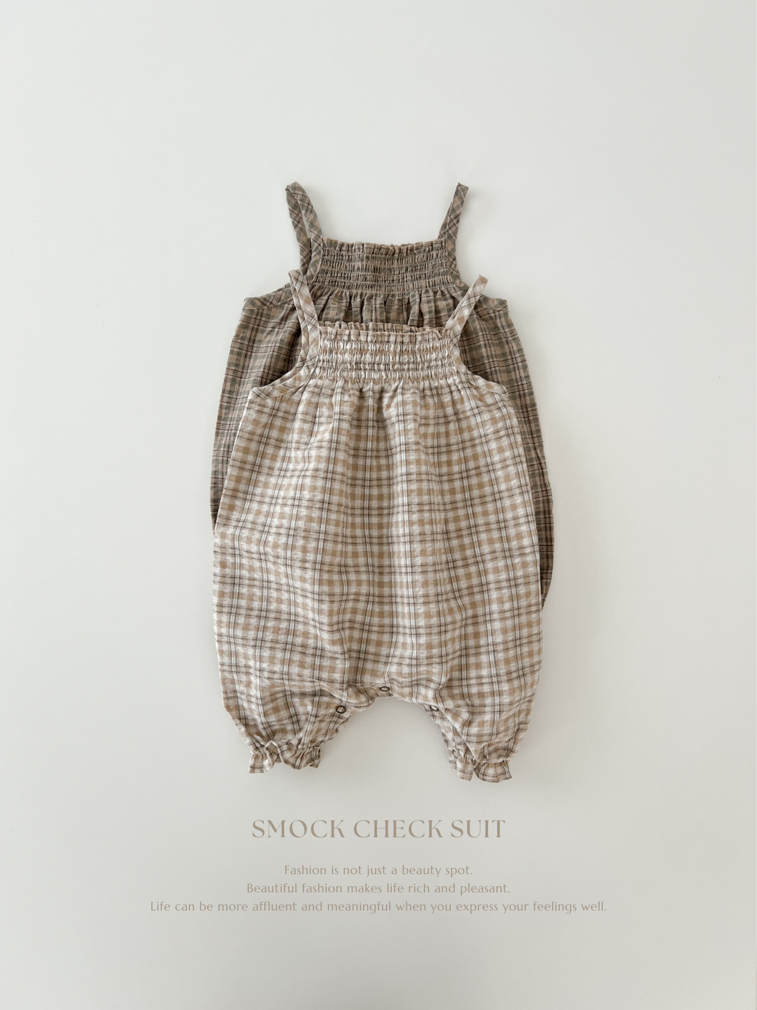 Smock check suit