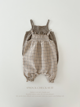 Smock check suit