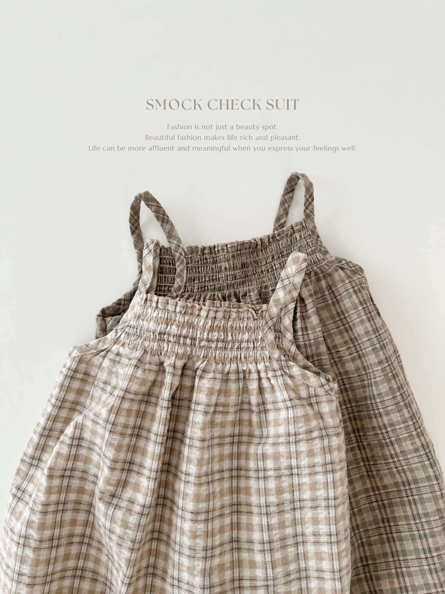 Smock check suit