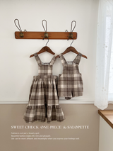 Sweet check one-piece