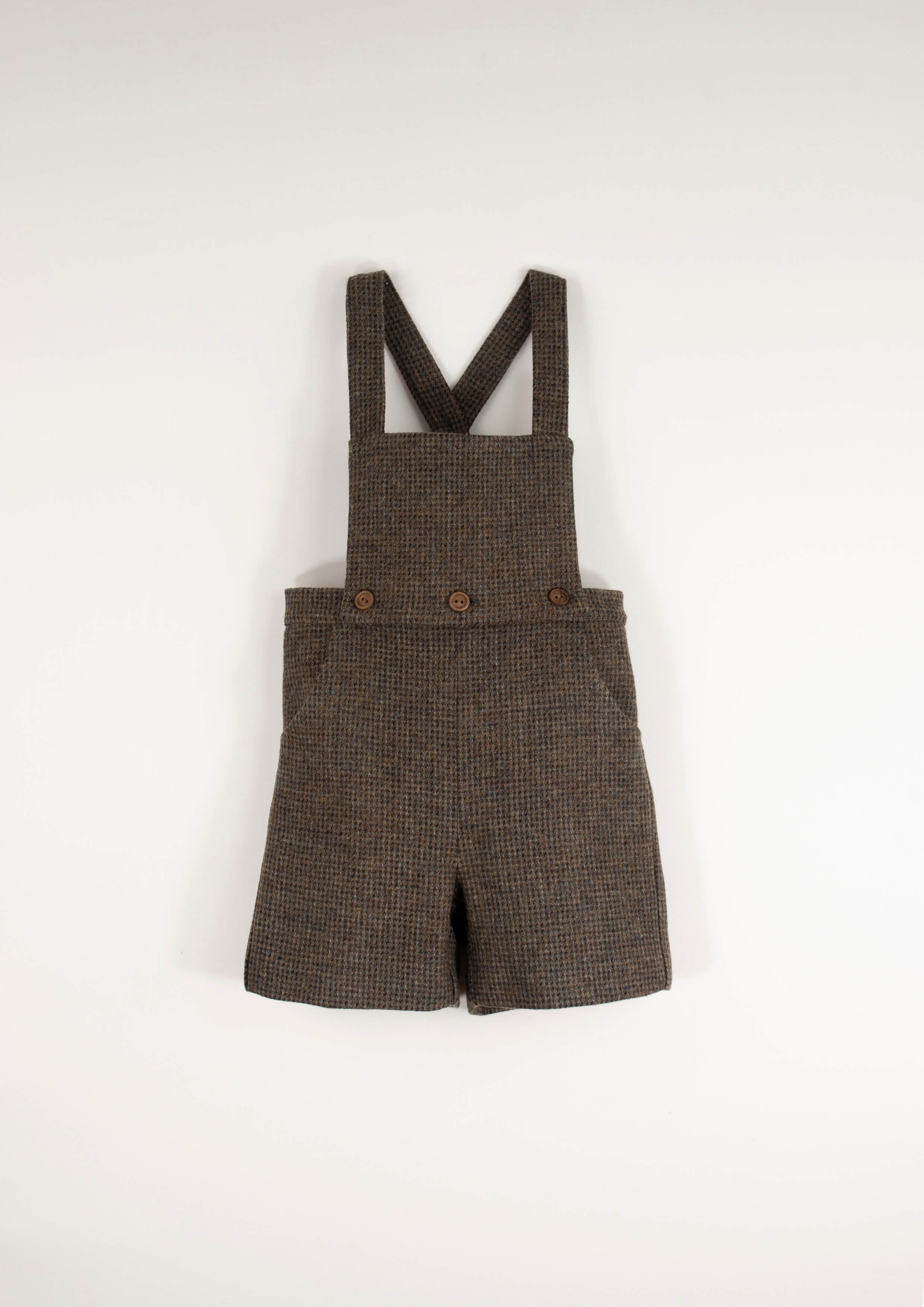 ［Popelin］Woollen long romper suit with straps / Mod.8.2 Multi-coloured