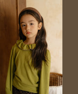 [OREN] Blooming frill picot tee