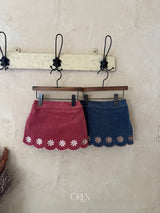 [OREN] Bella embroidery culotte pants