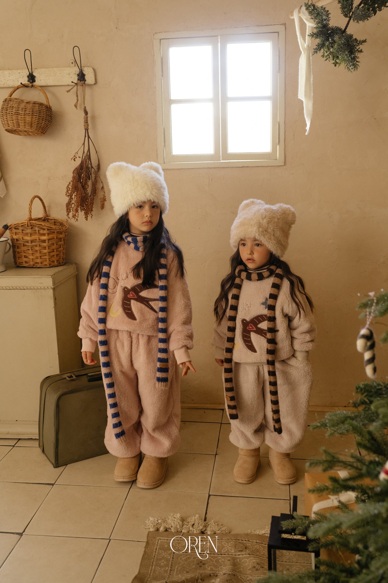 [OREN] Mongle bear sweatshirt set