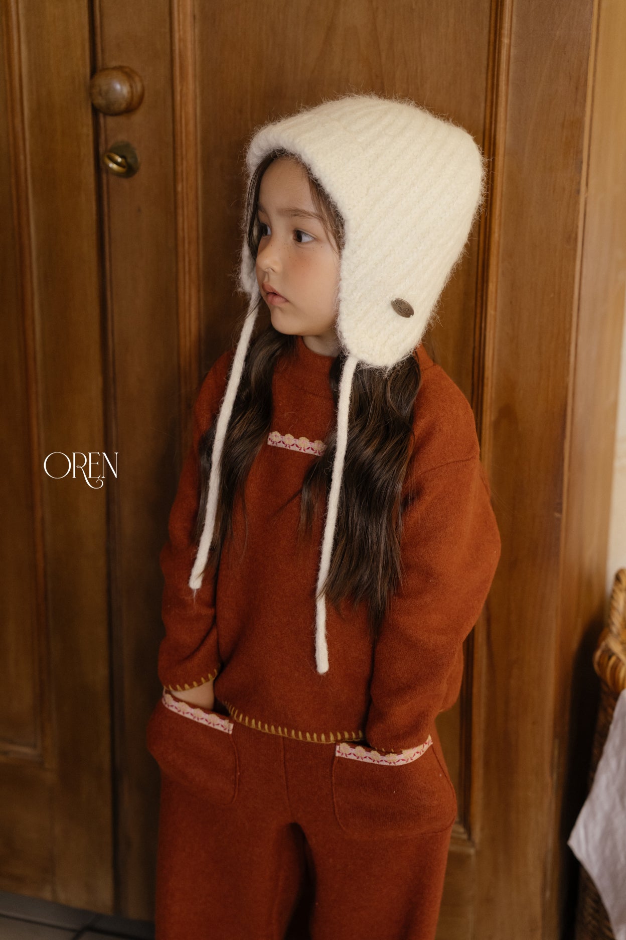 [OREN] Flip knit brim beanie