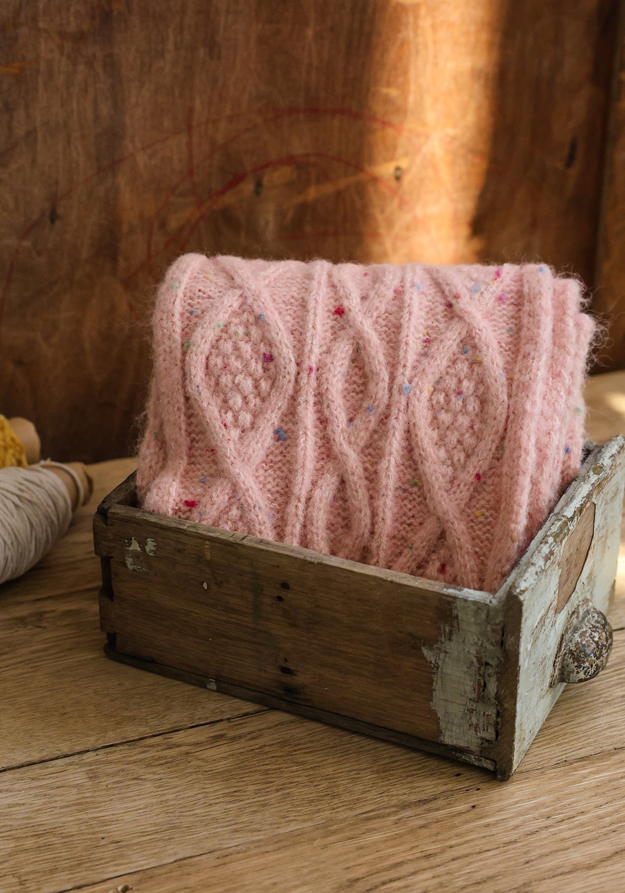 [FLO] Milk knit muffler