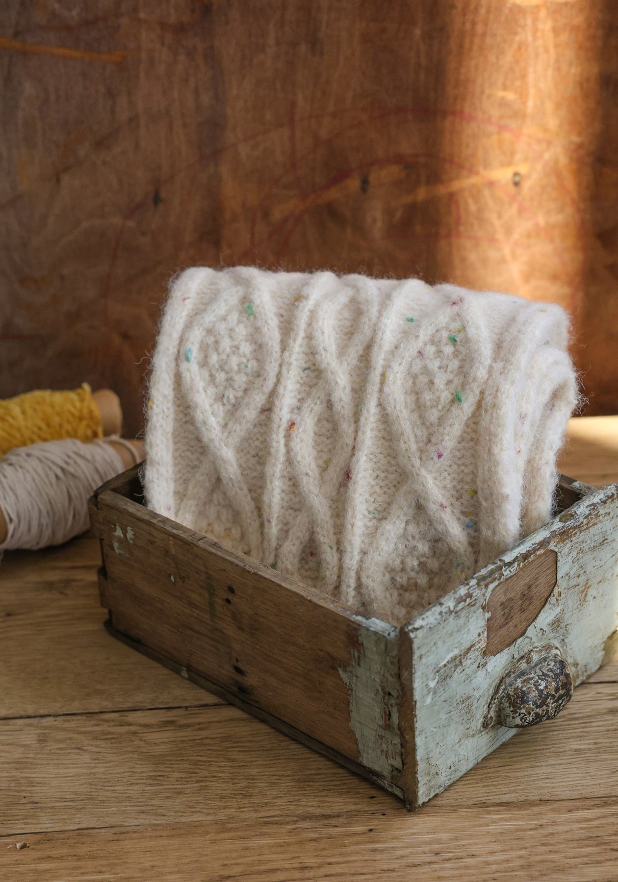 [FLO] Milk knit muffler