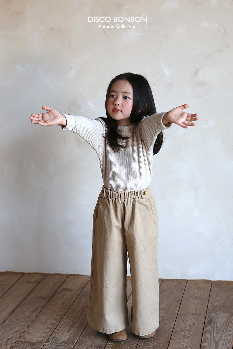 ［DISCO BONBON］Button wide pants