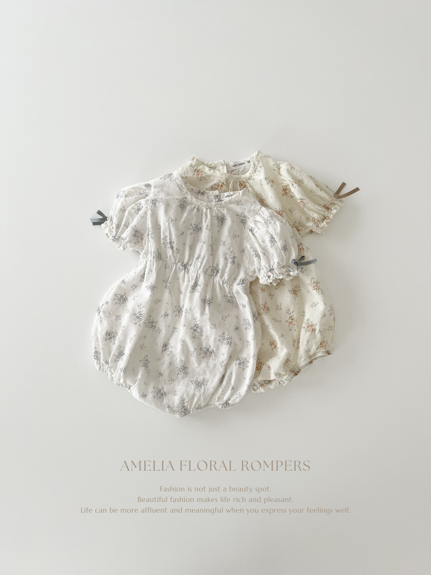 Amelia floral rompers