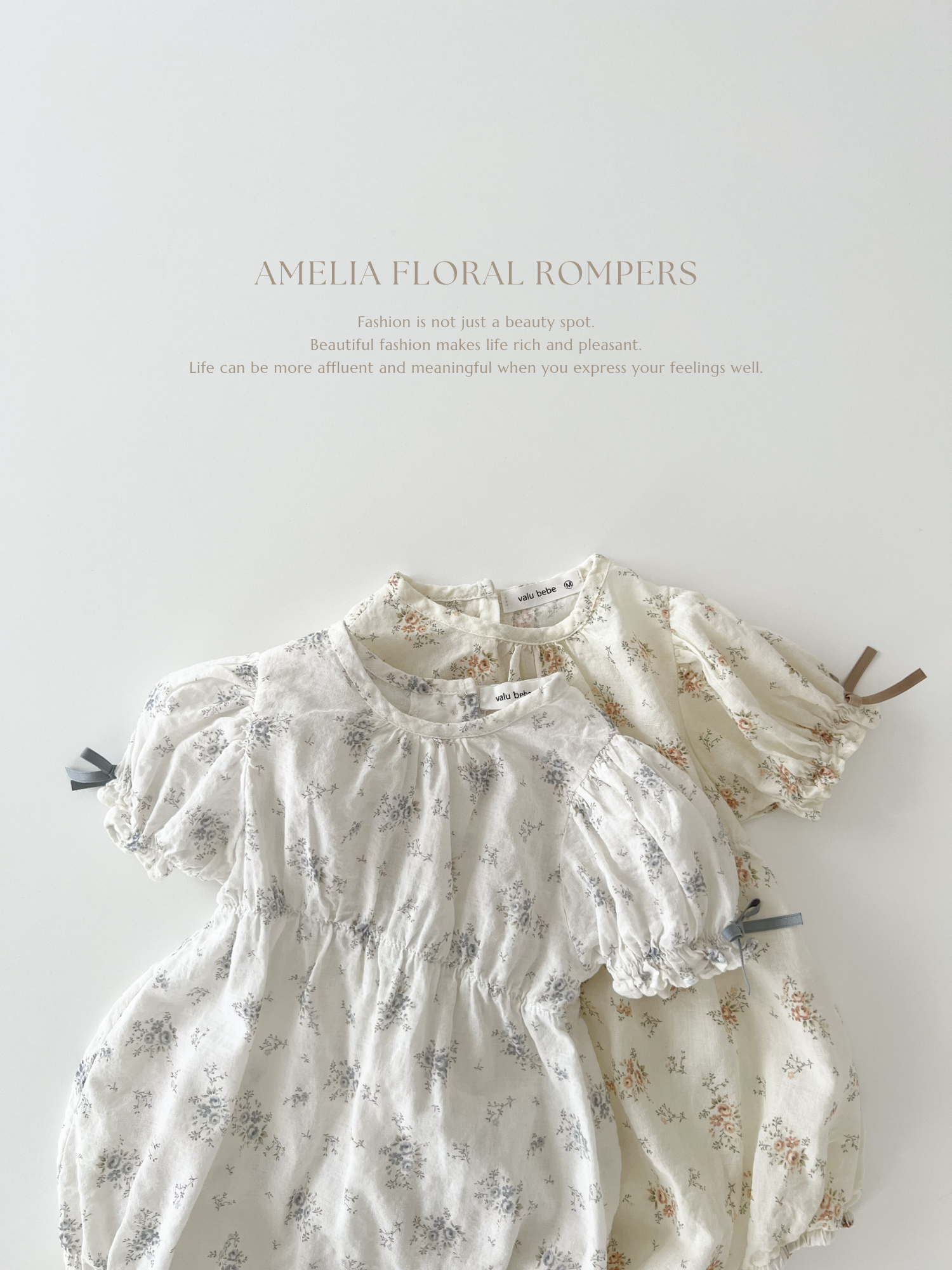 Amelia floral rompers