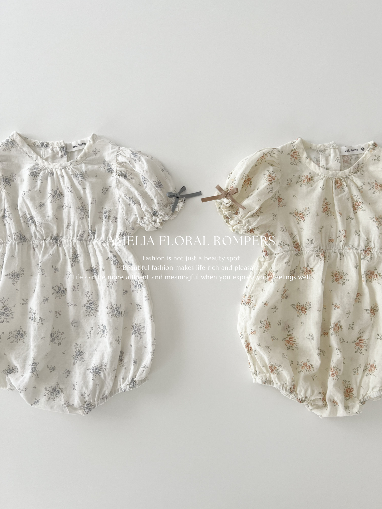 Amelia floral rompers