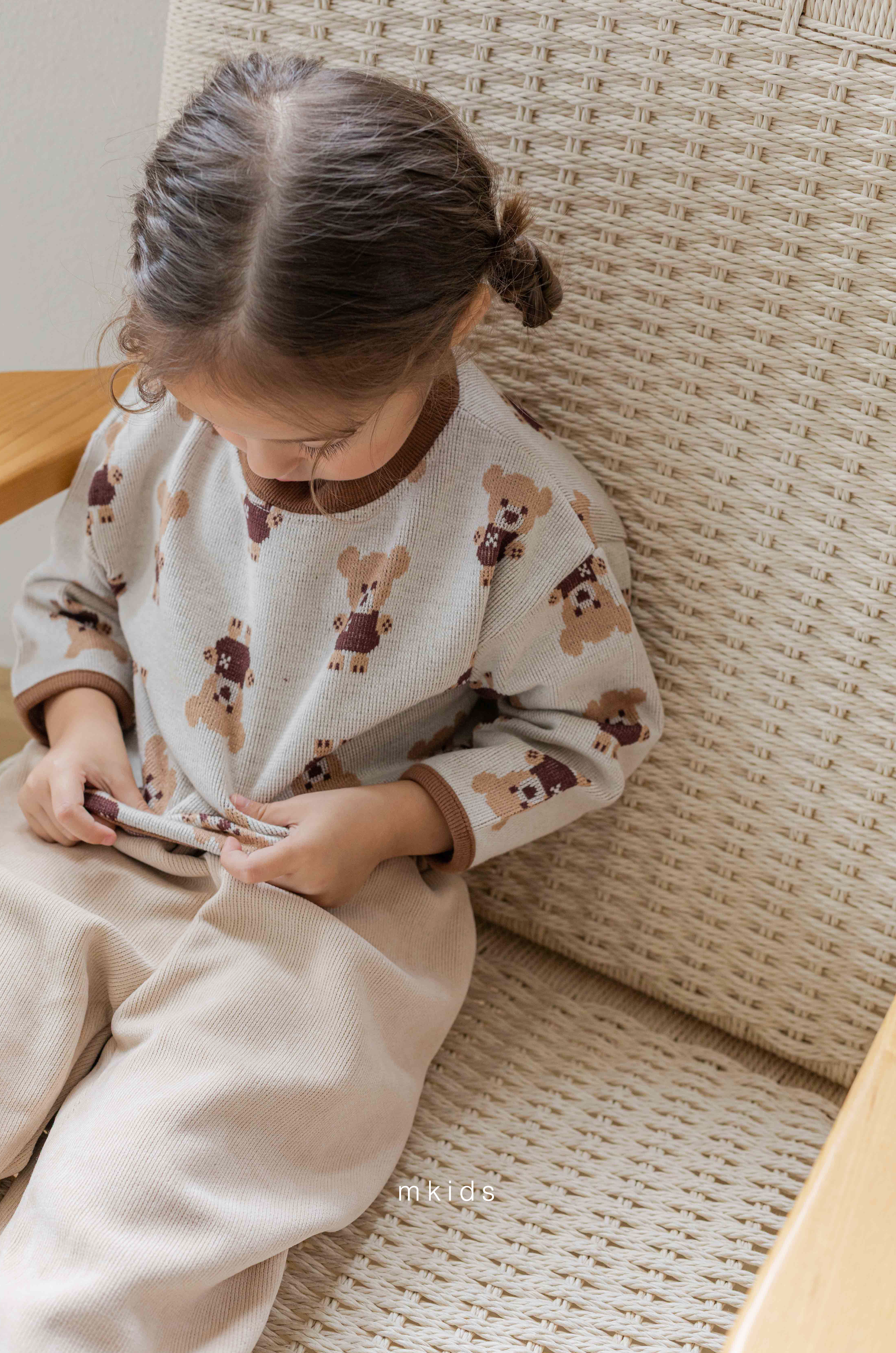 ［mkids］Ribbon knit tops