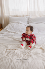 ［mkids］Holly check rompers