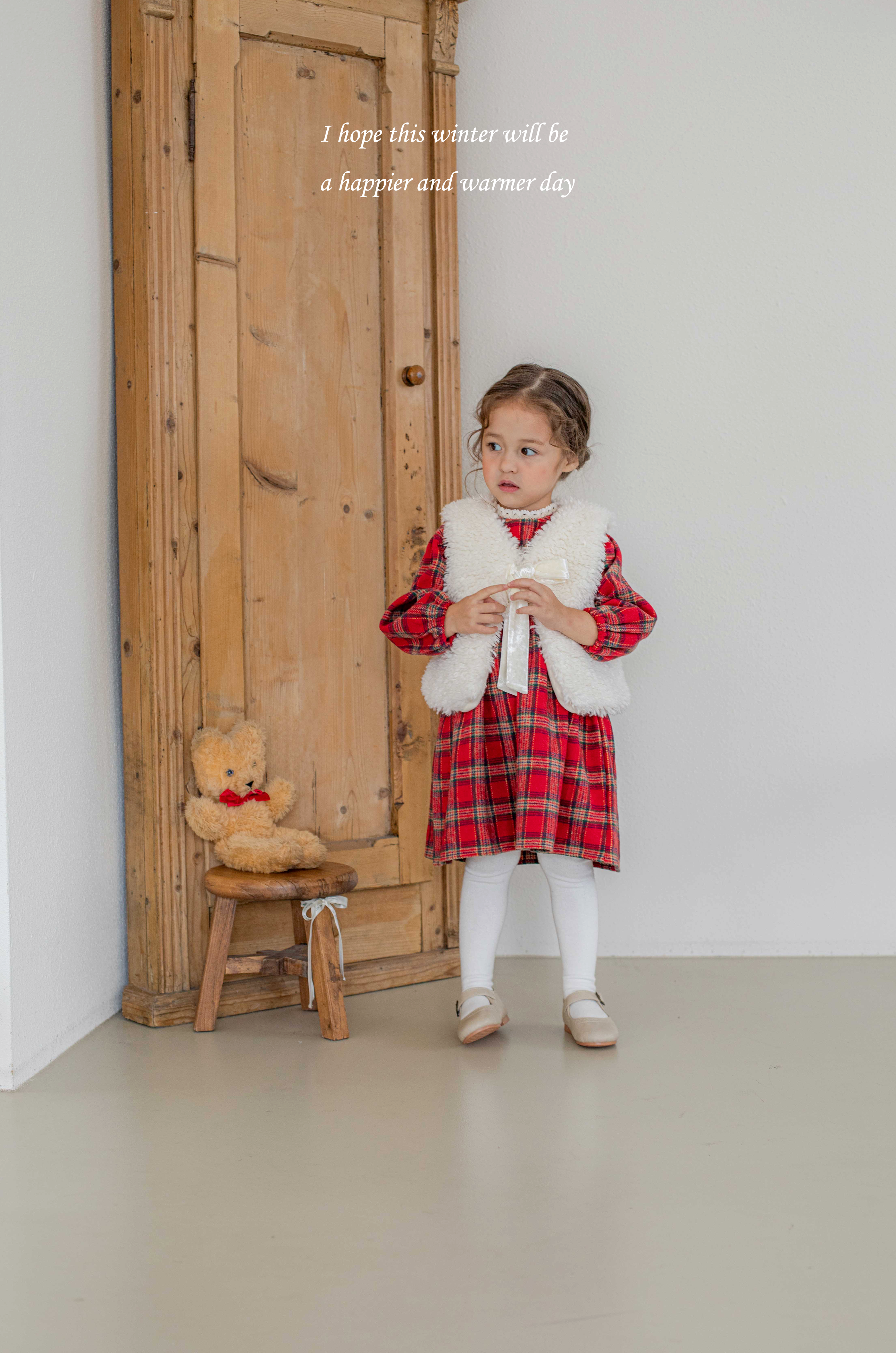 ［mkids］Holly check one-piece