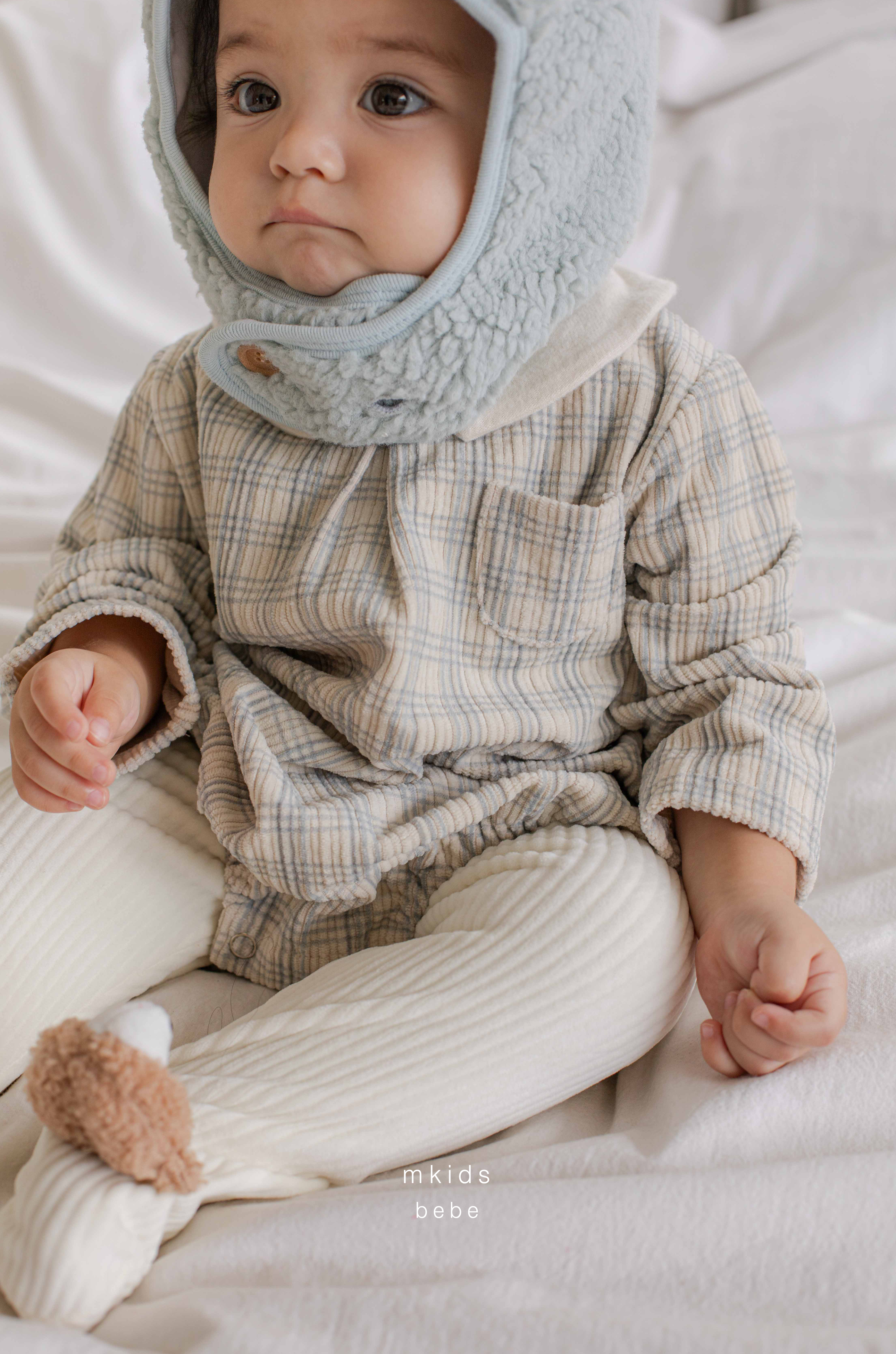 ［mkids］Billy check collar rompers