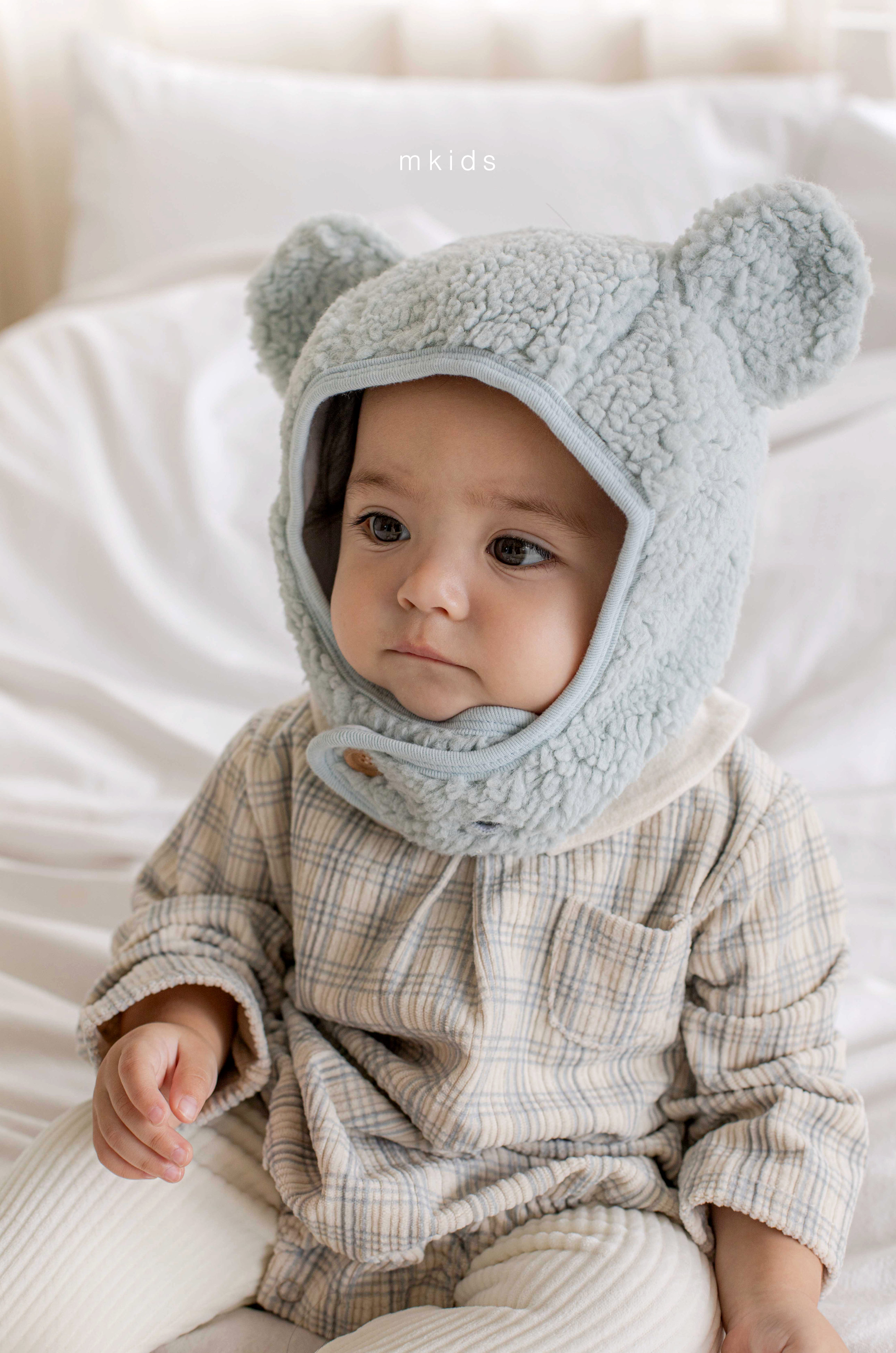 ［mkids］Bear boa hat
