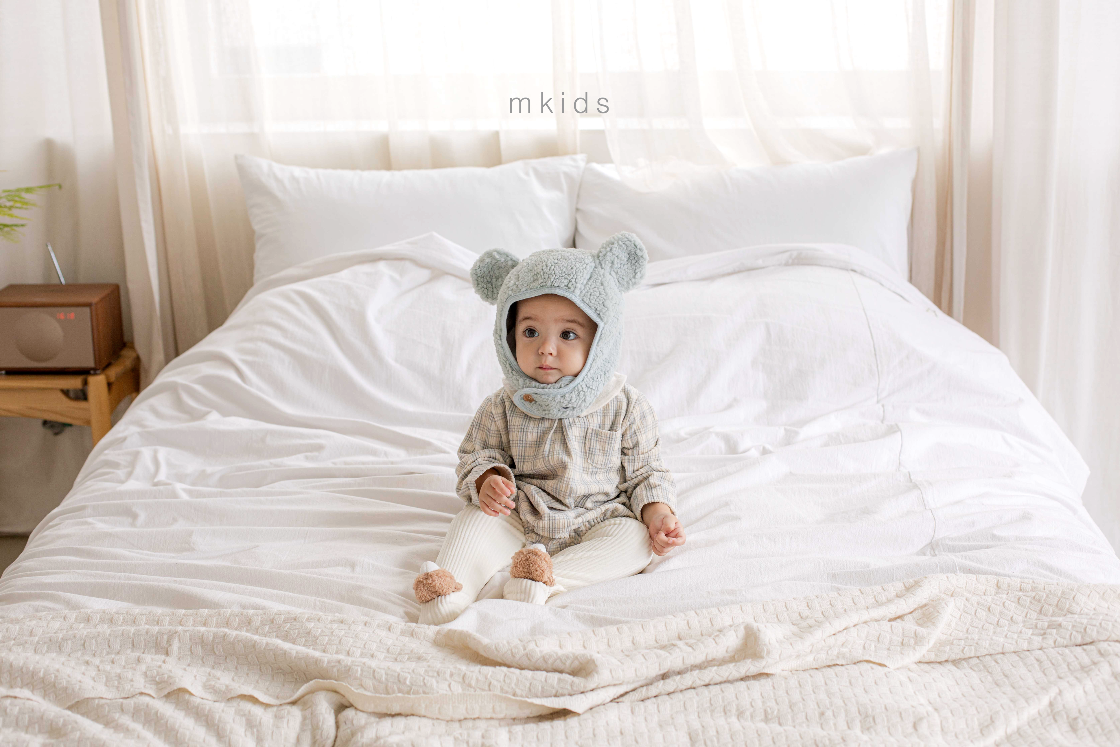 ［mkids］Bear boa hat