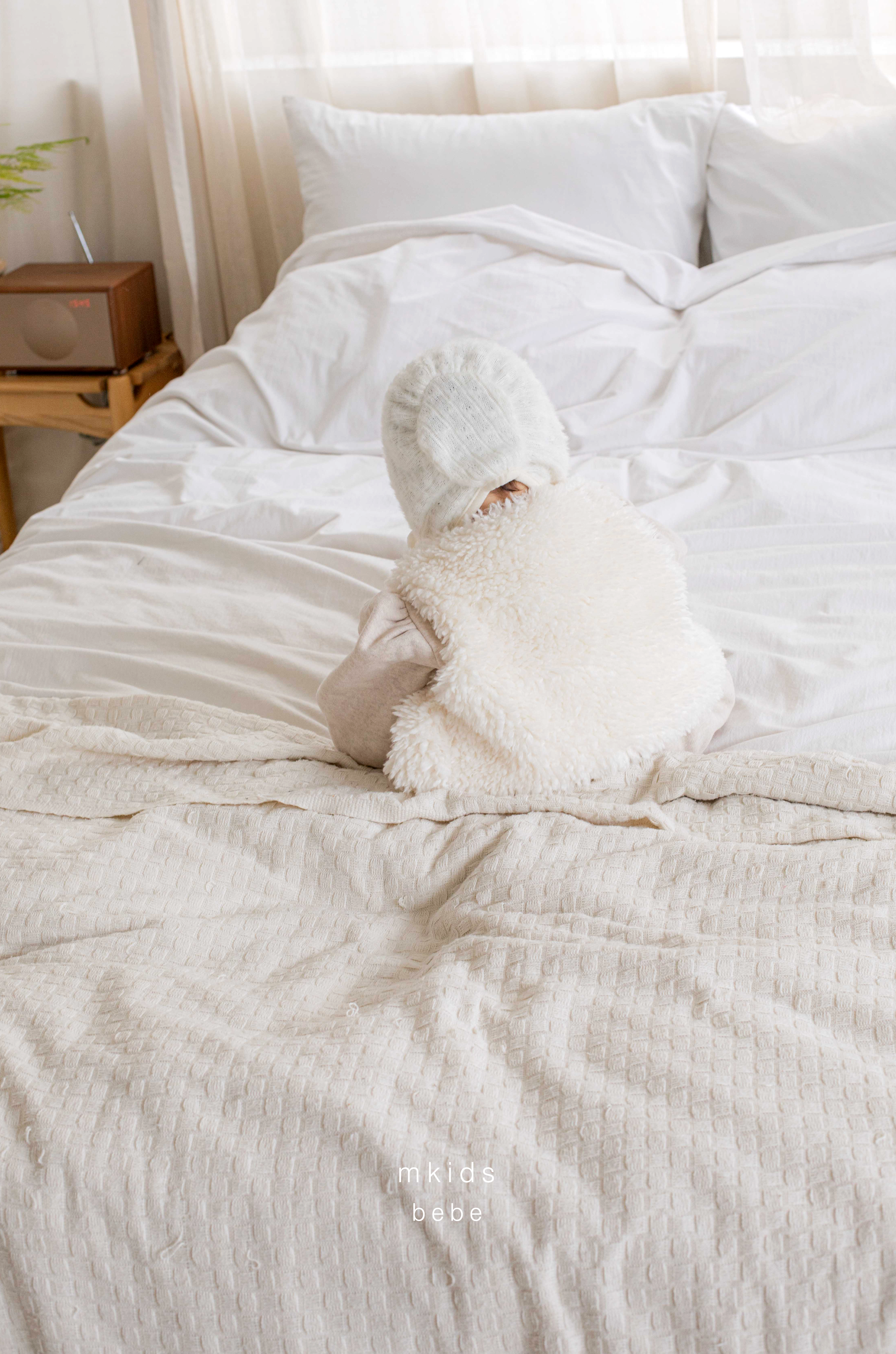 ［mkids］Soft frill bonnet