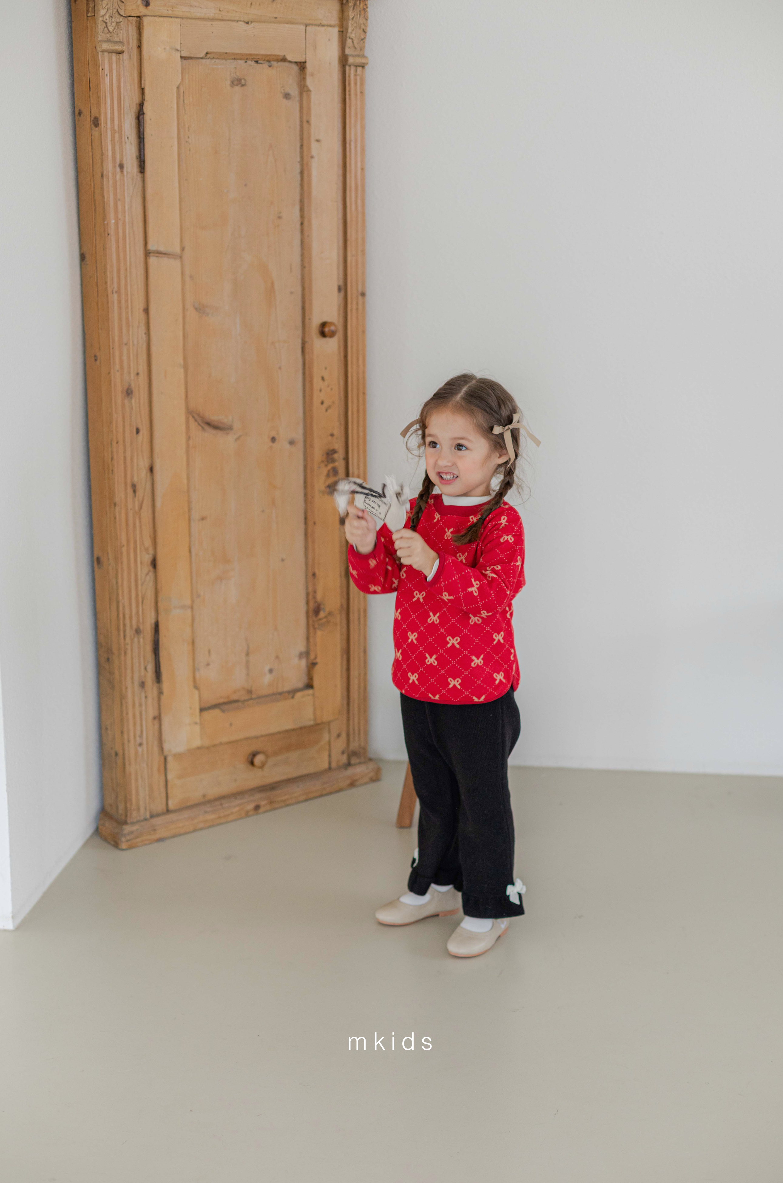 ［mkids］Ribbon knit tops