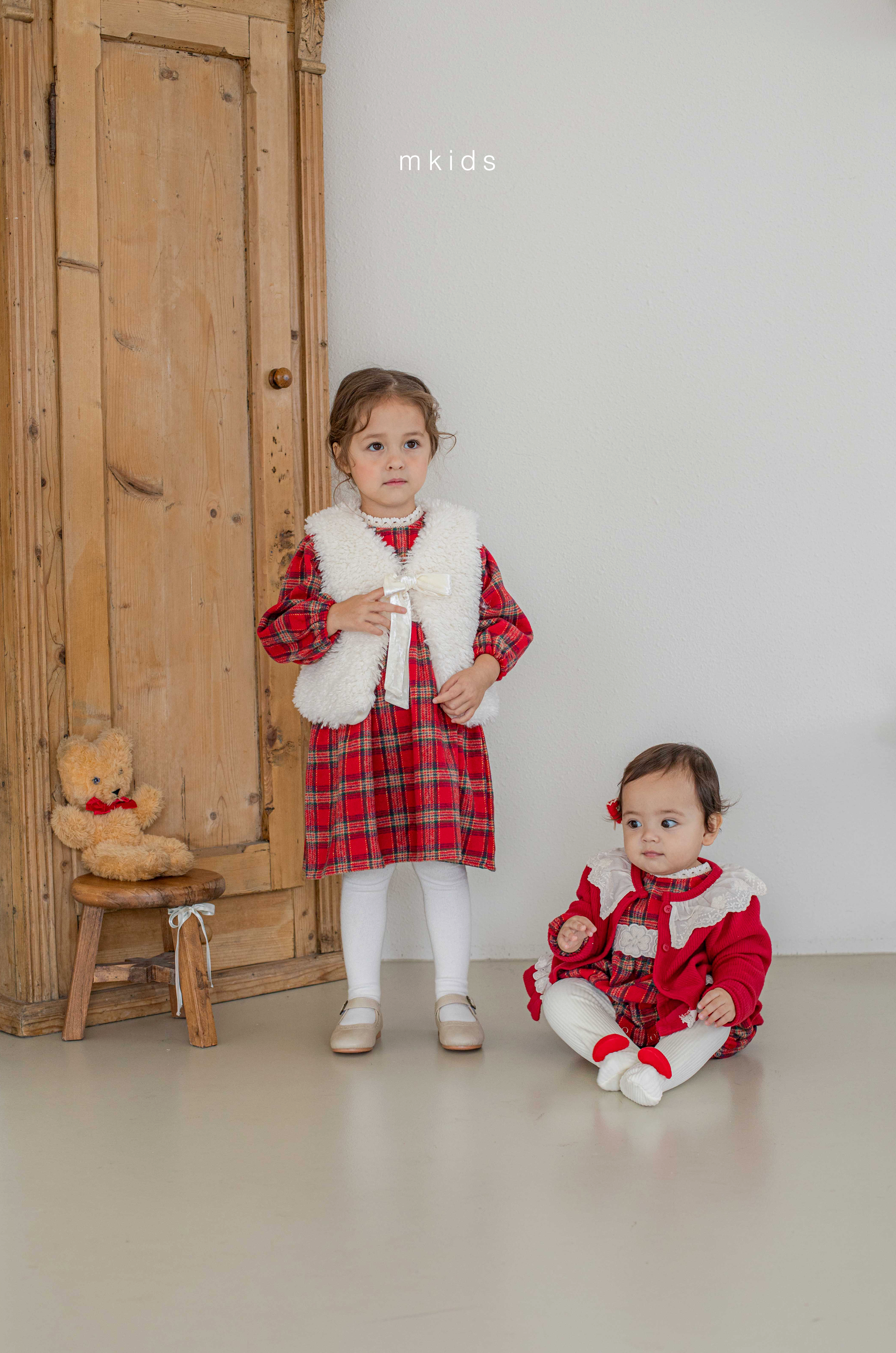 ［mkids］Holly check one-piece