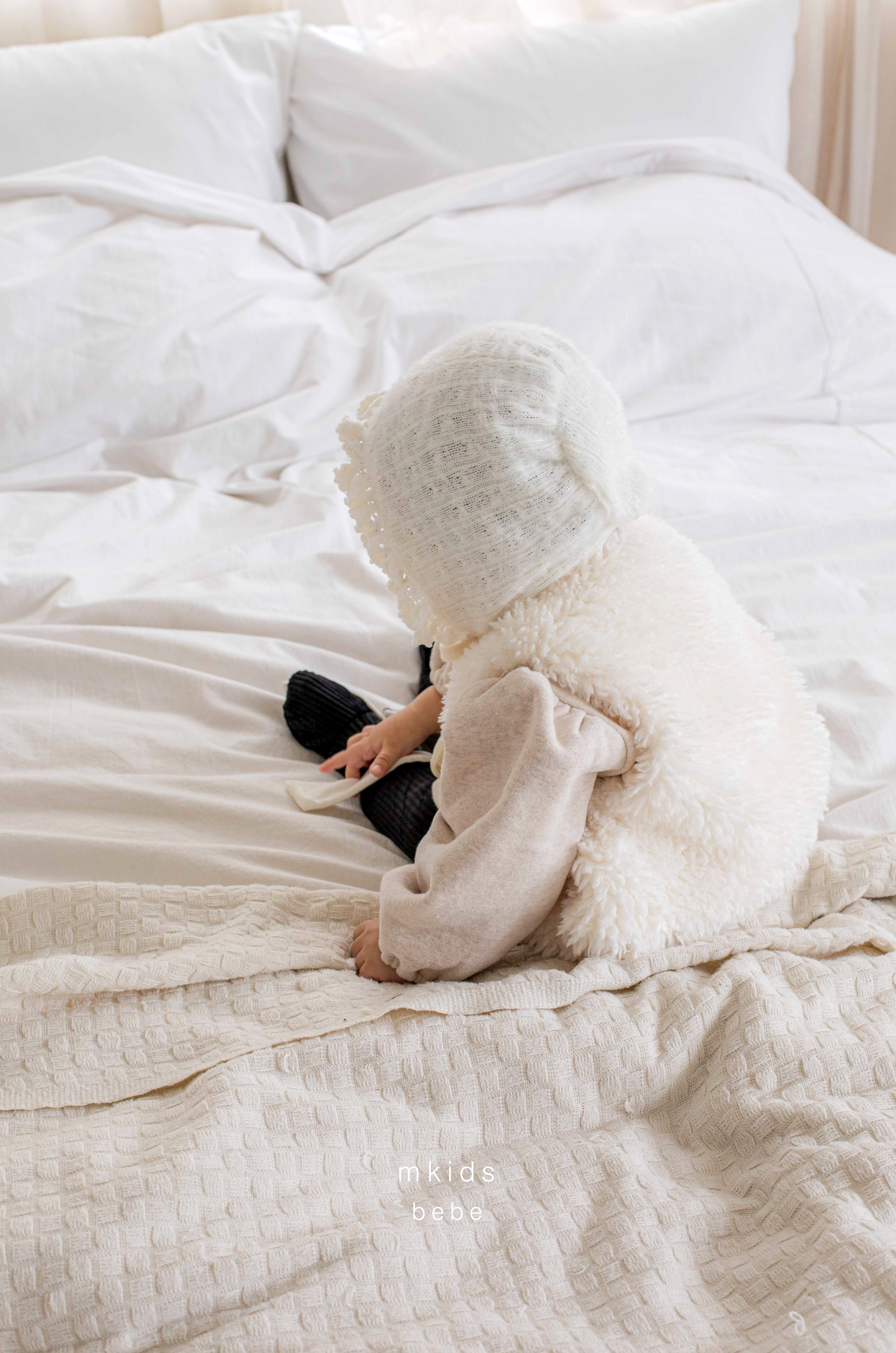 ［mkids］Soft frill bonnet