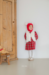 ［mkids］Ribbon fur vest