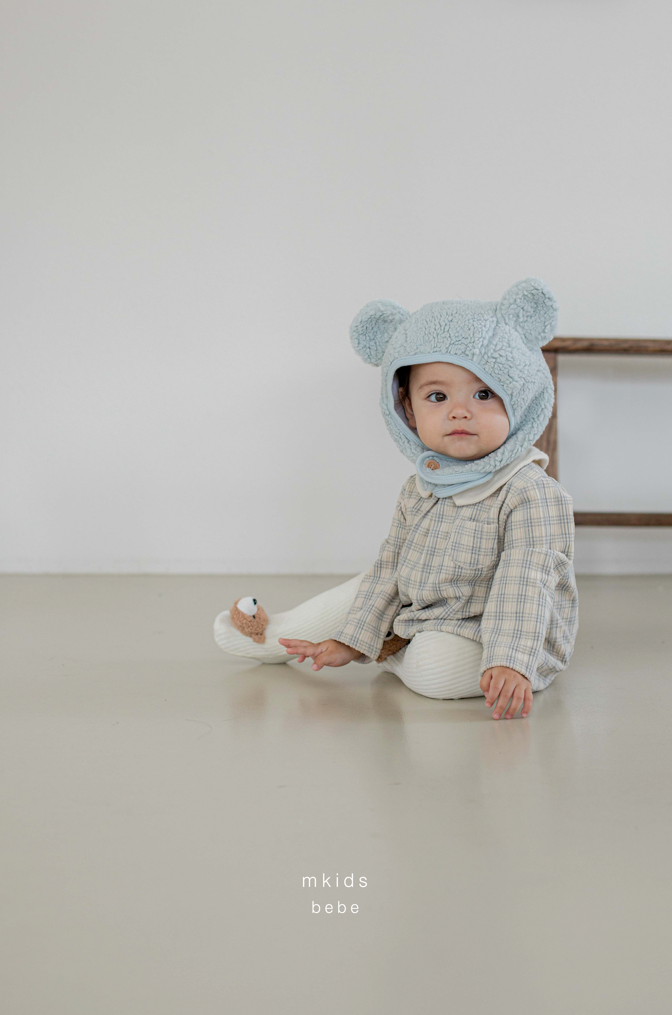 ［mkids］Billy check collar rompers