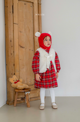 ［mkids］Ribbon fur vest