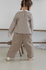 ［mkids］Billy check collar blouse