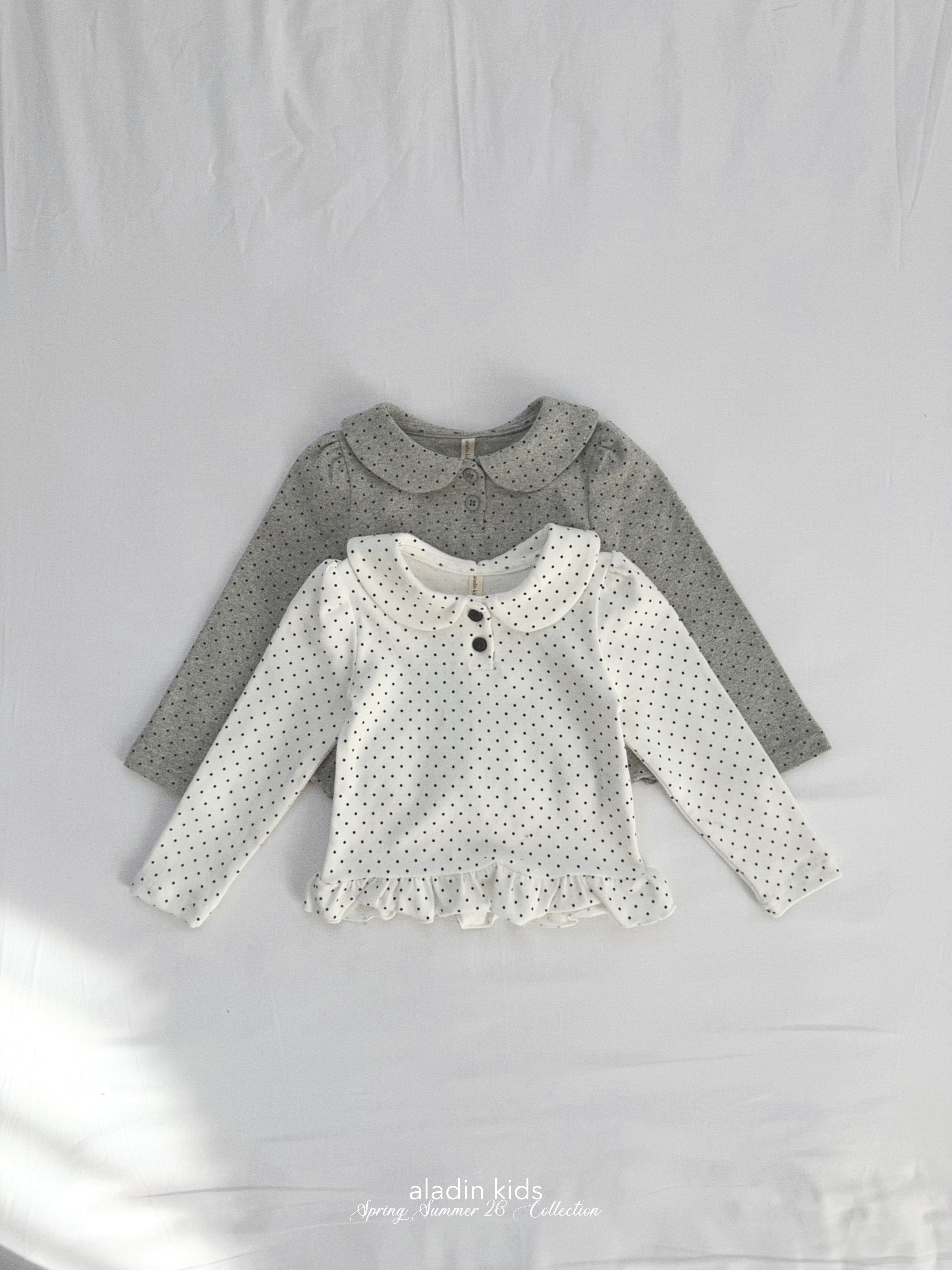 ［aladin］Cutie dot collar tee