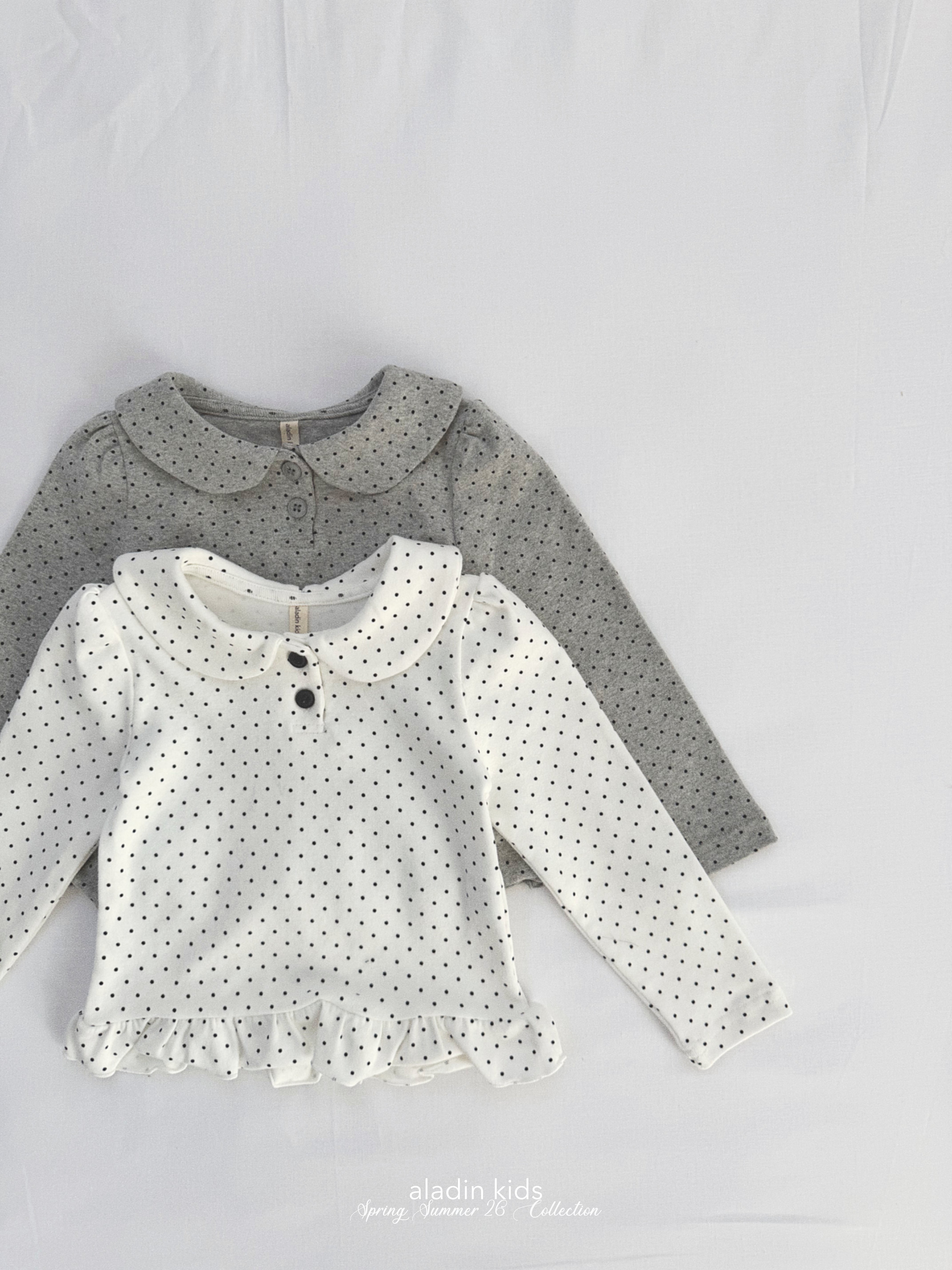 ［aladin］Cutie dot collar tee