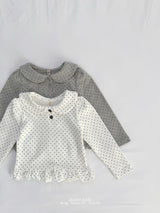 ［aladin］Cutie dot collar tee
