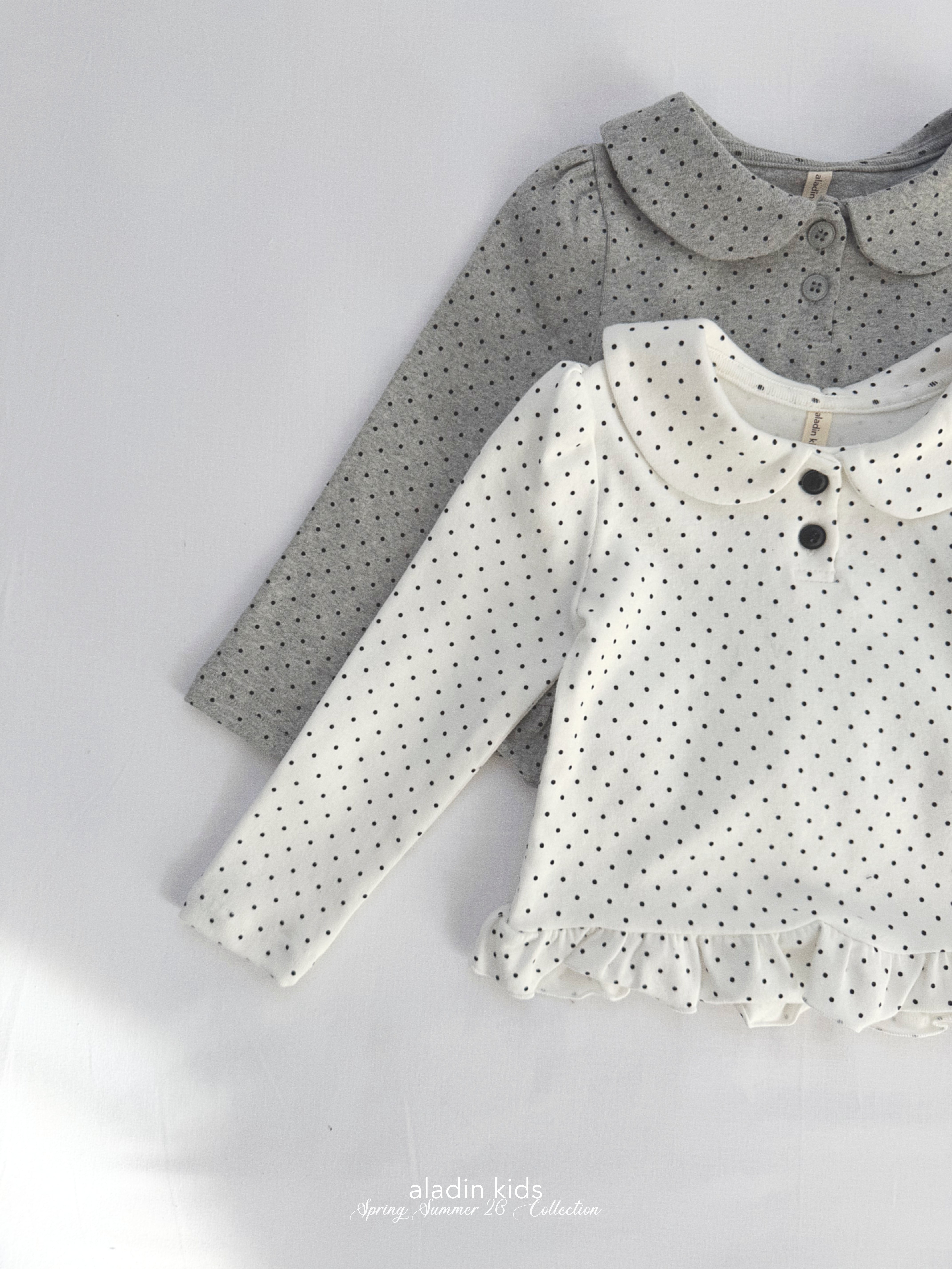 ［aladin］Cutie dot collar tee