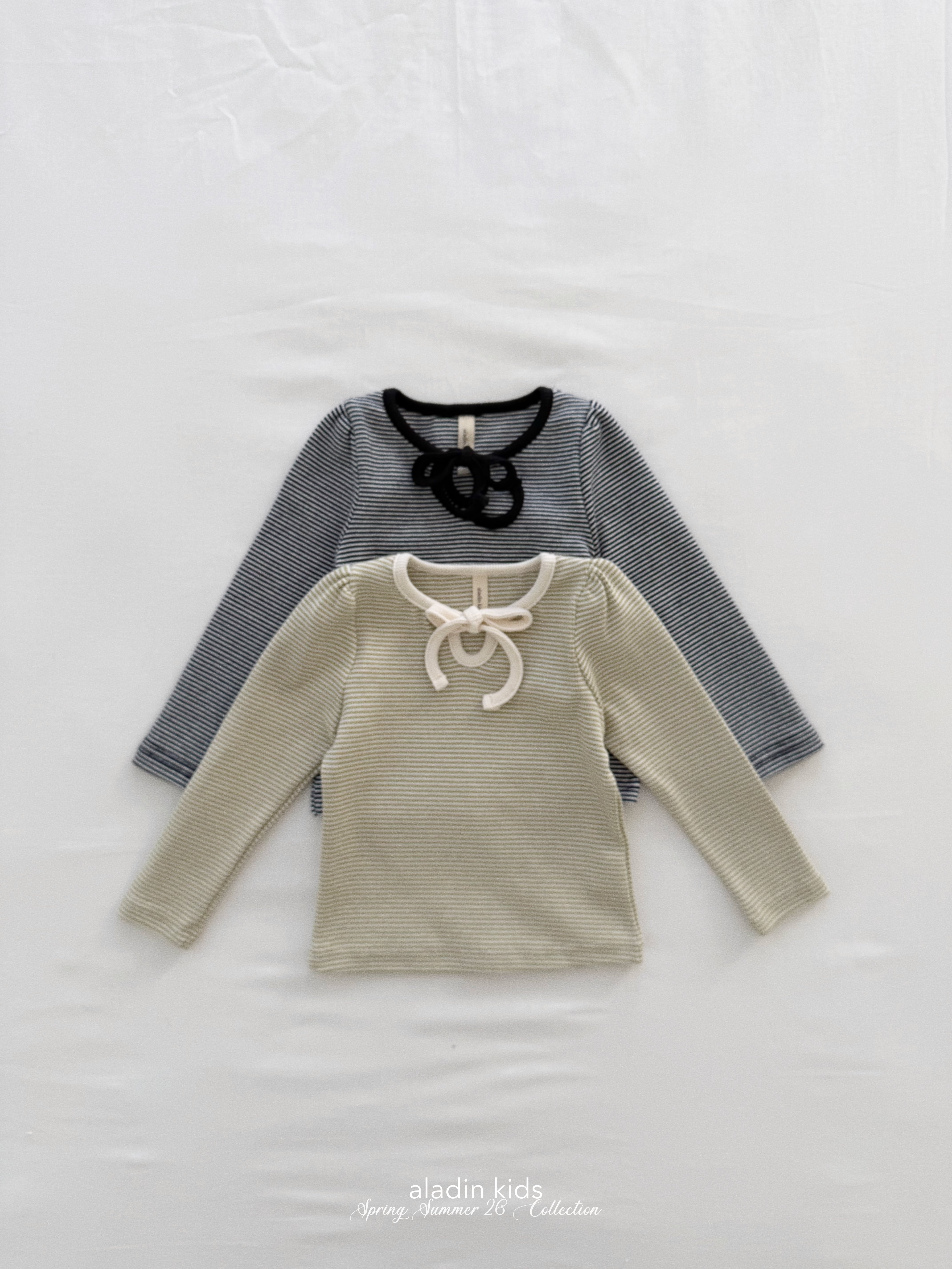 ［aladin］Ribbon stripe tee