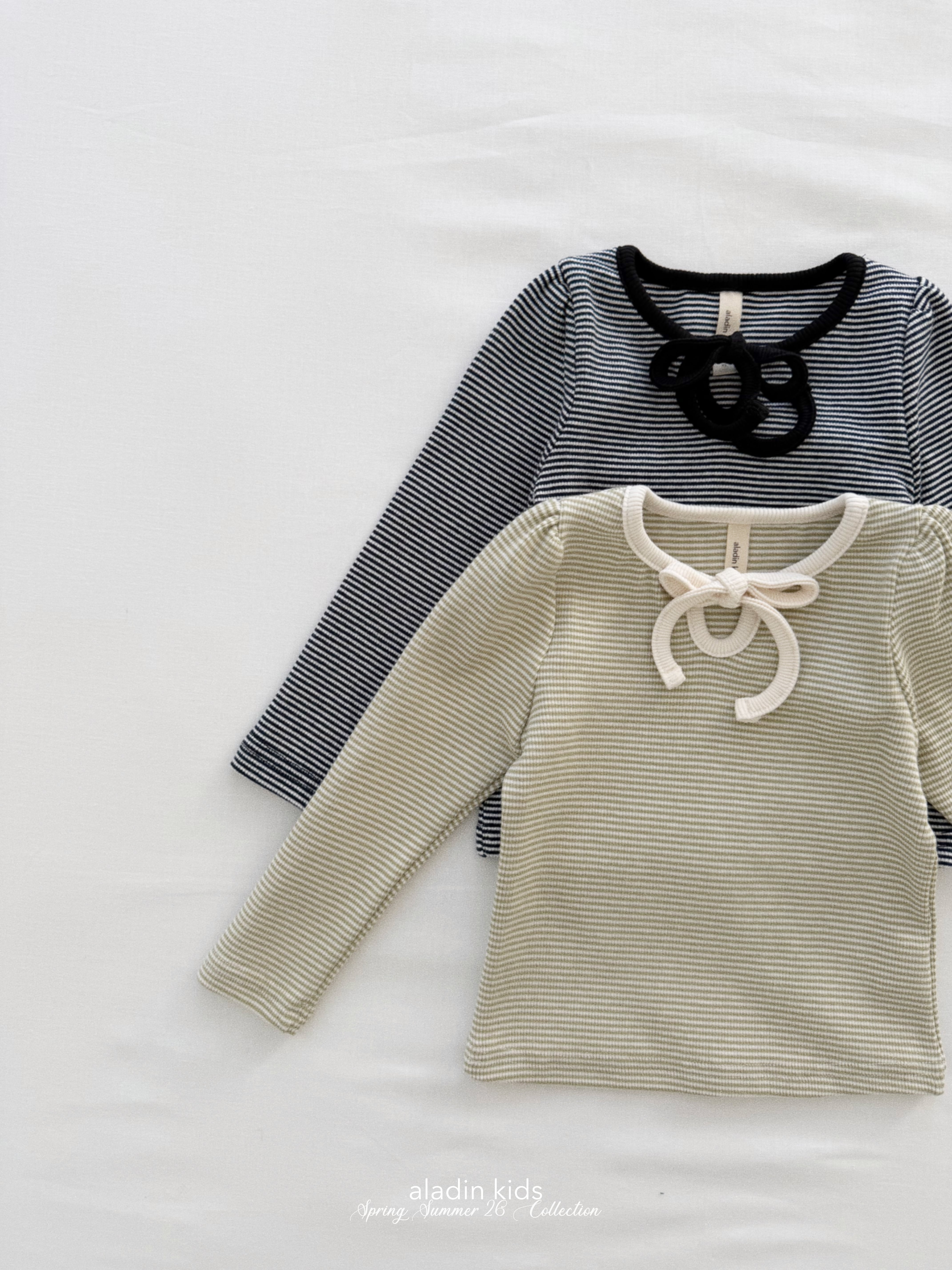 ［aladin］Ribbon stripe tee