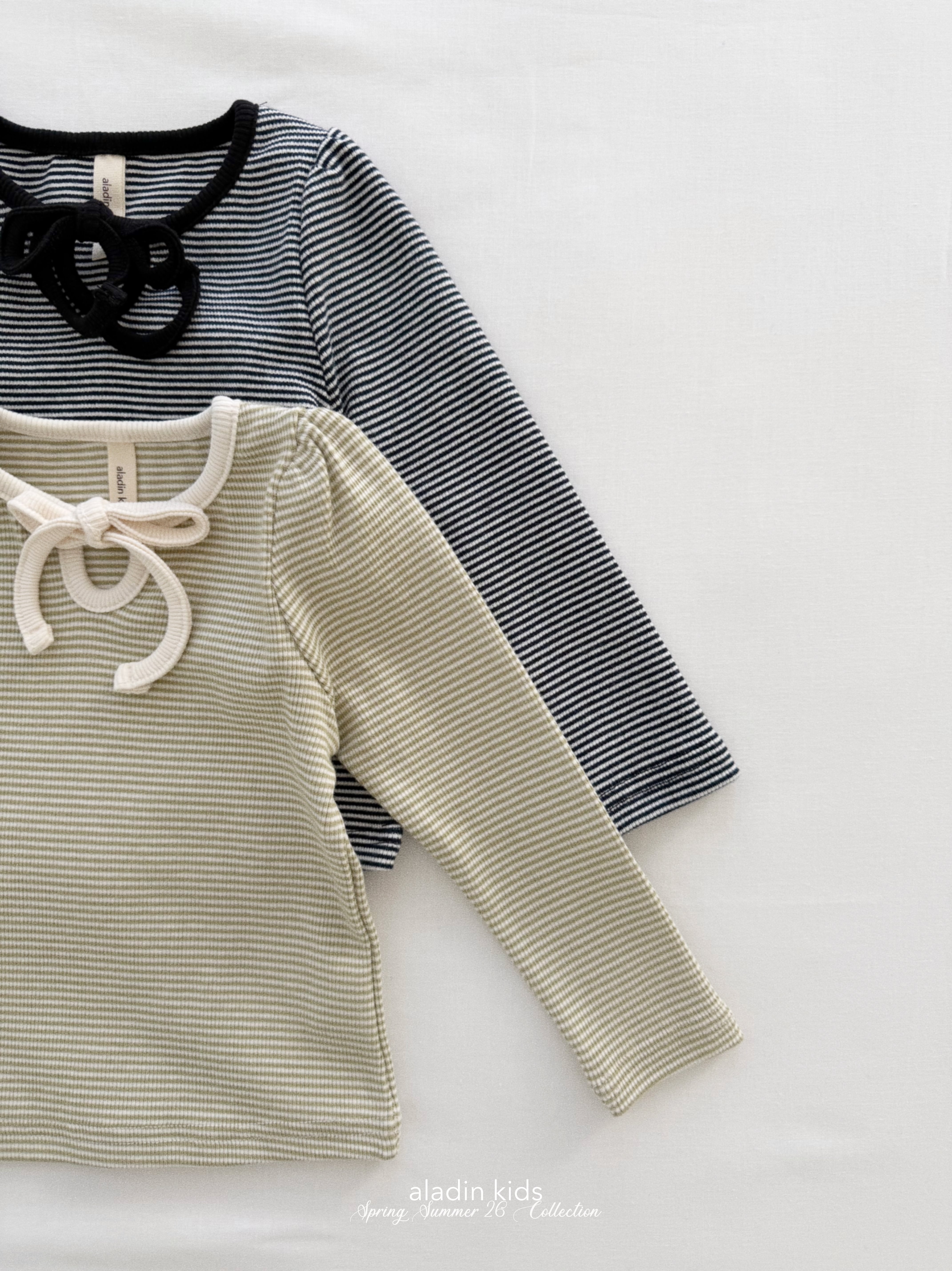 ［aladin］Ribbon stripe tee