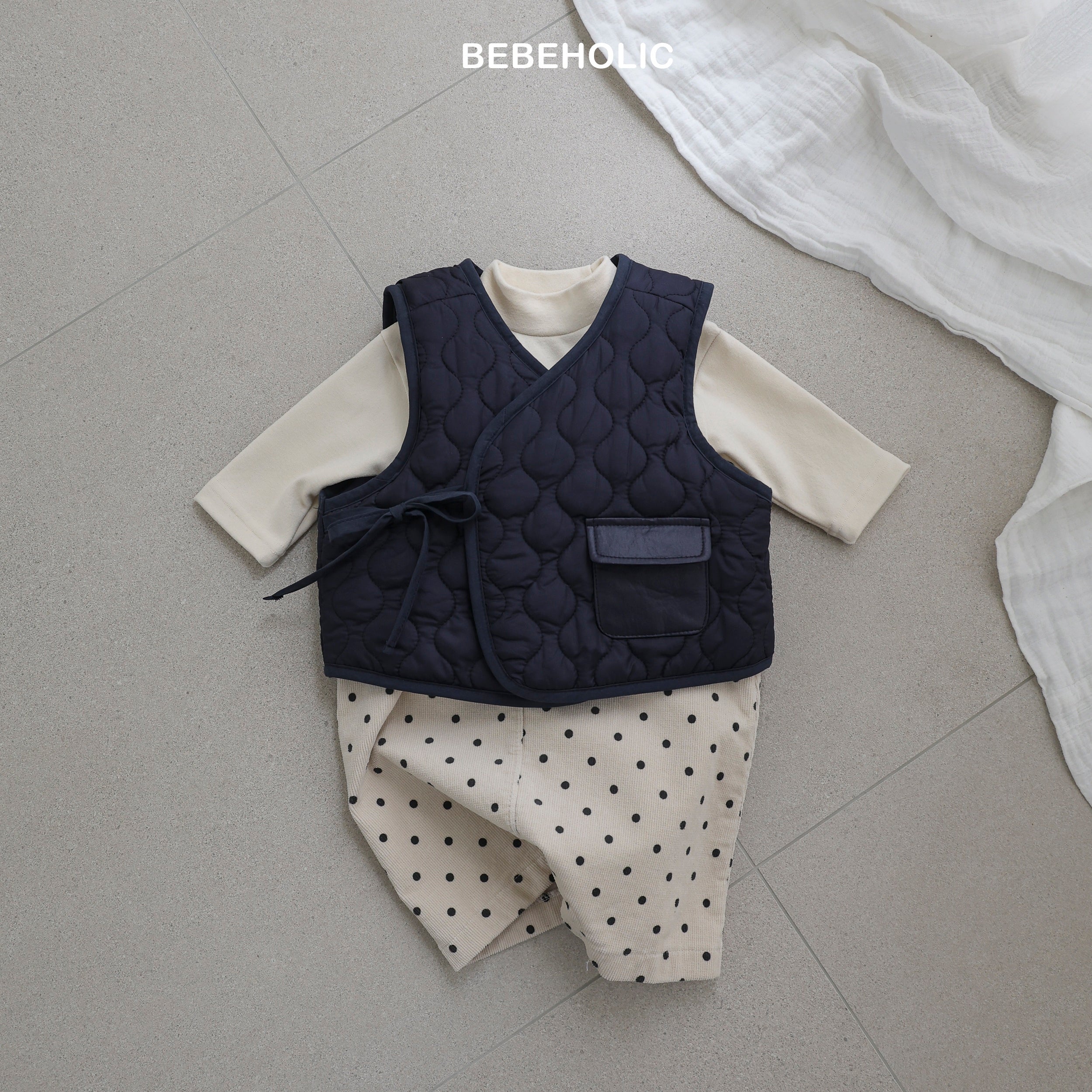 ［bebe holic］Quilting vest
