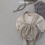 ［bebe holic］Crunch check suspender bloomer