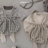 ［bebe holic］Crunch check suspender bloomer