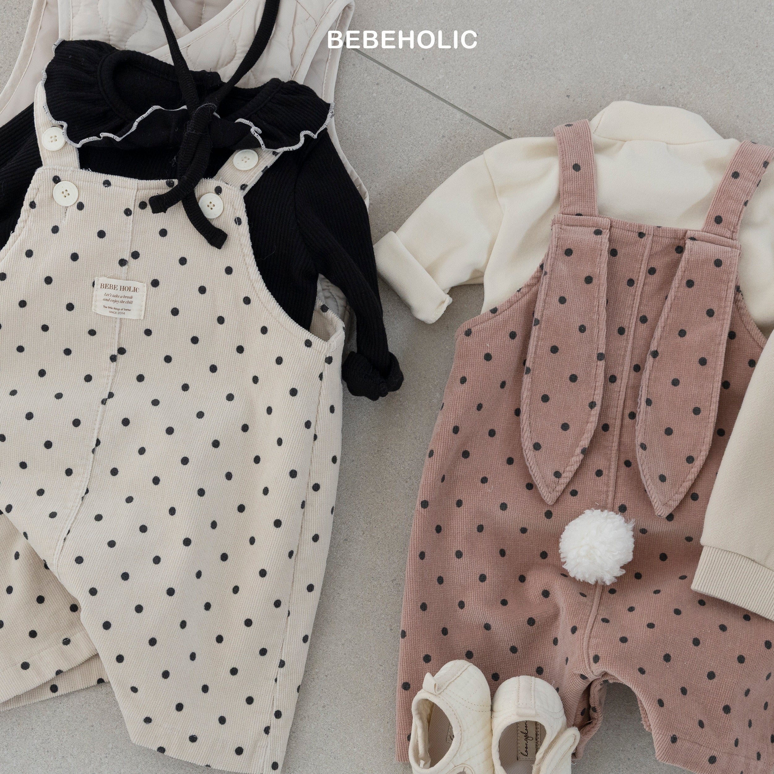 ［bebe holic］Rabbit suspender suit