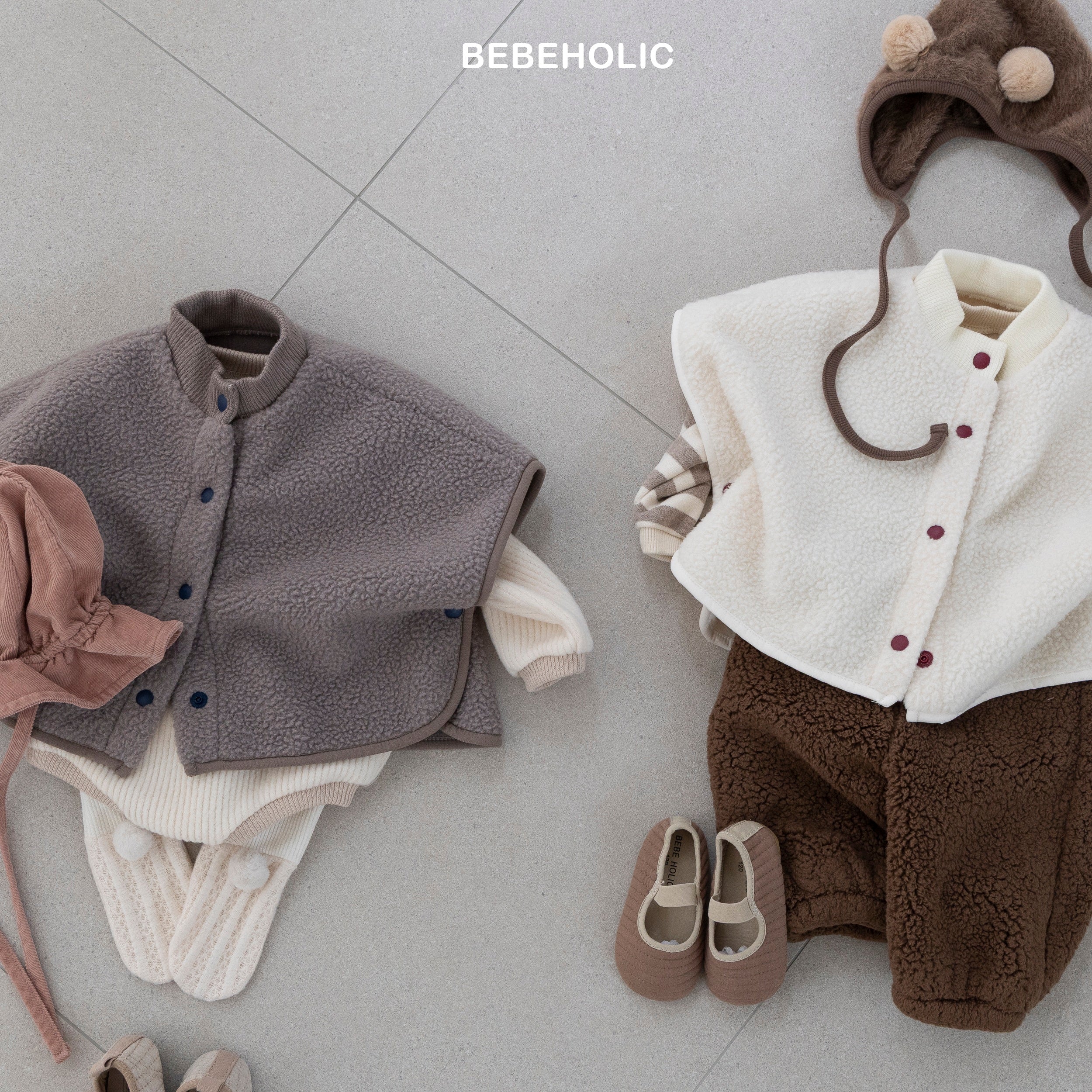 ［bebe holic］Puff warm poncho