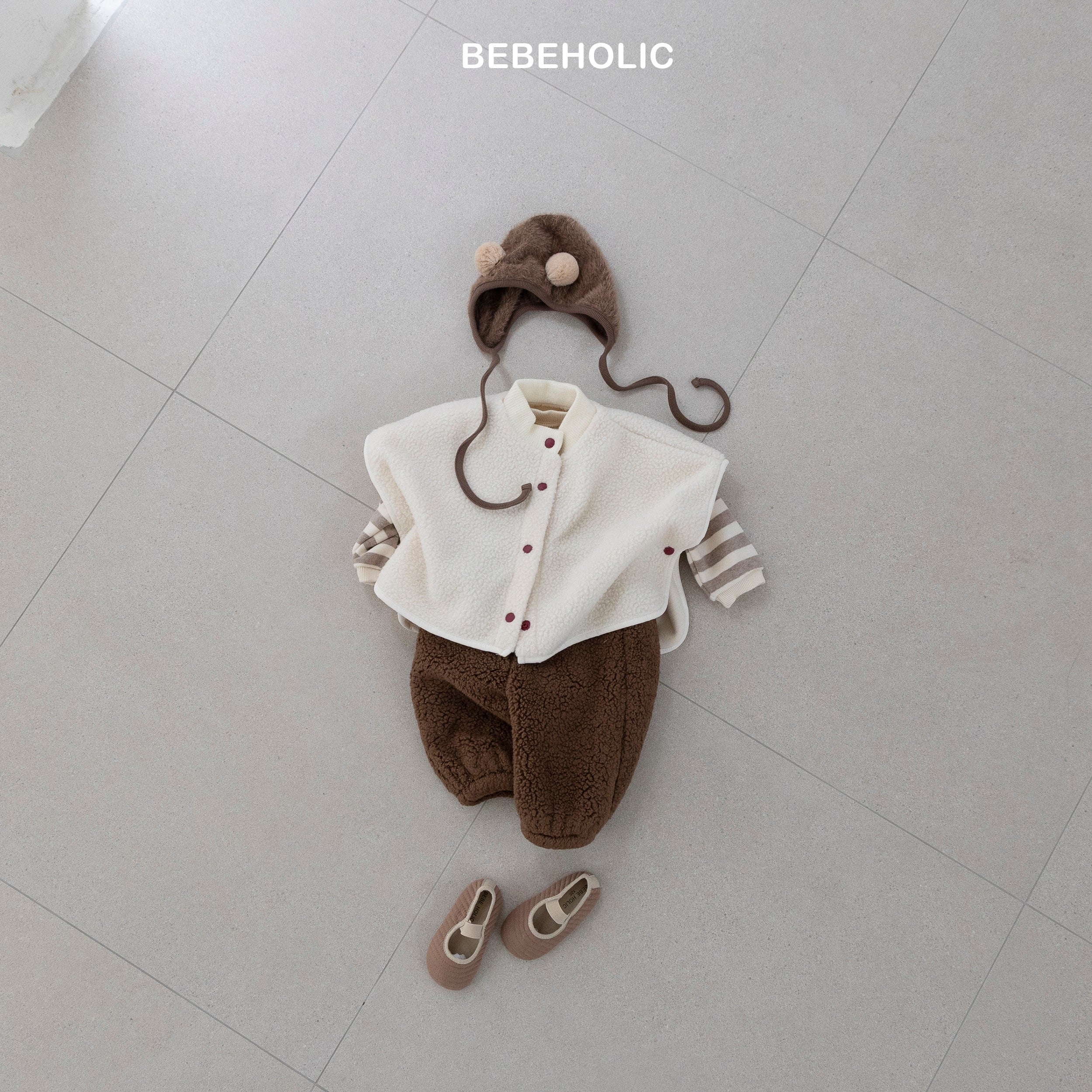 ［bebe holic］Puff warm poncho