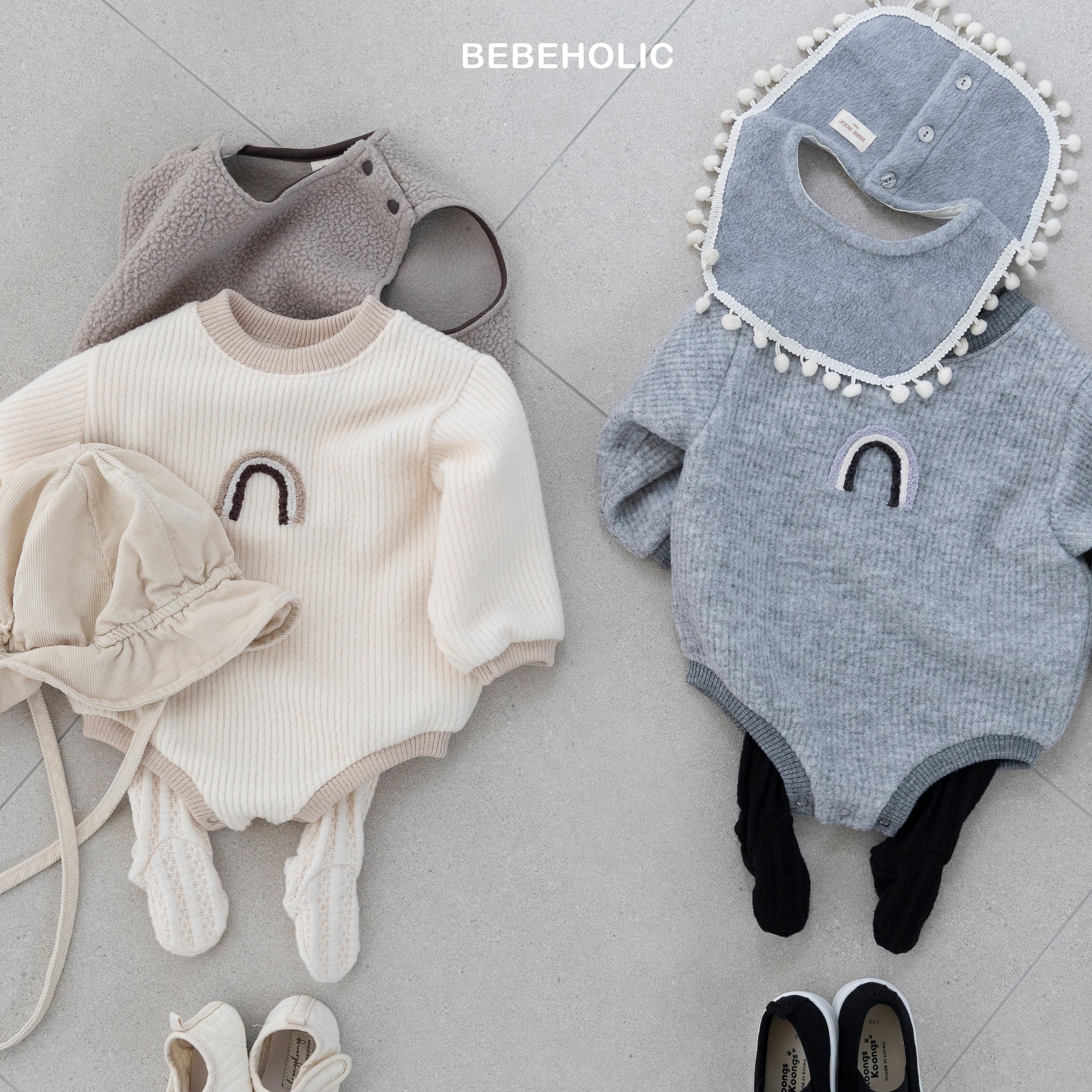 ［bebe holic］Rainbow rompers